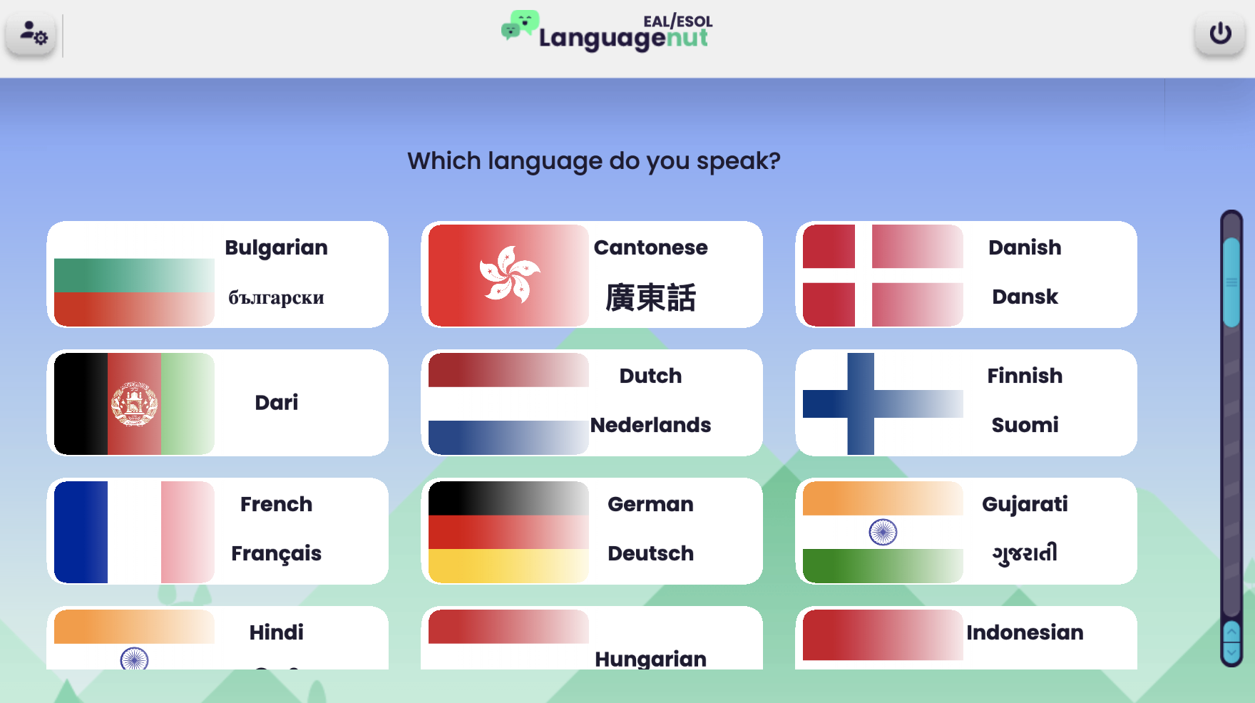 languages on offer